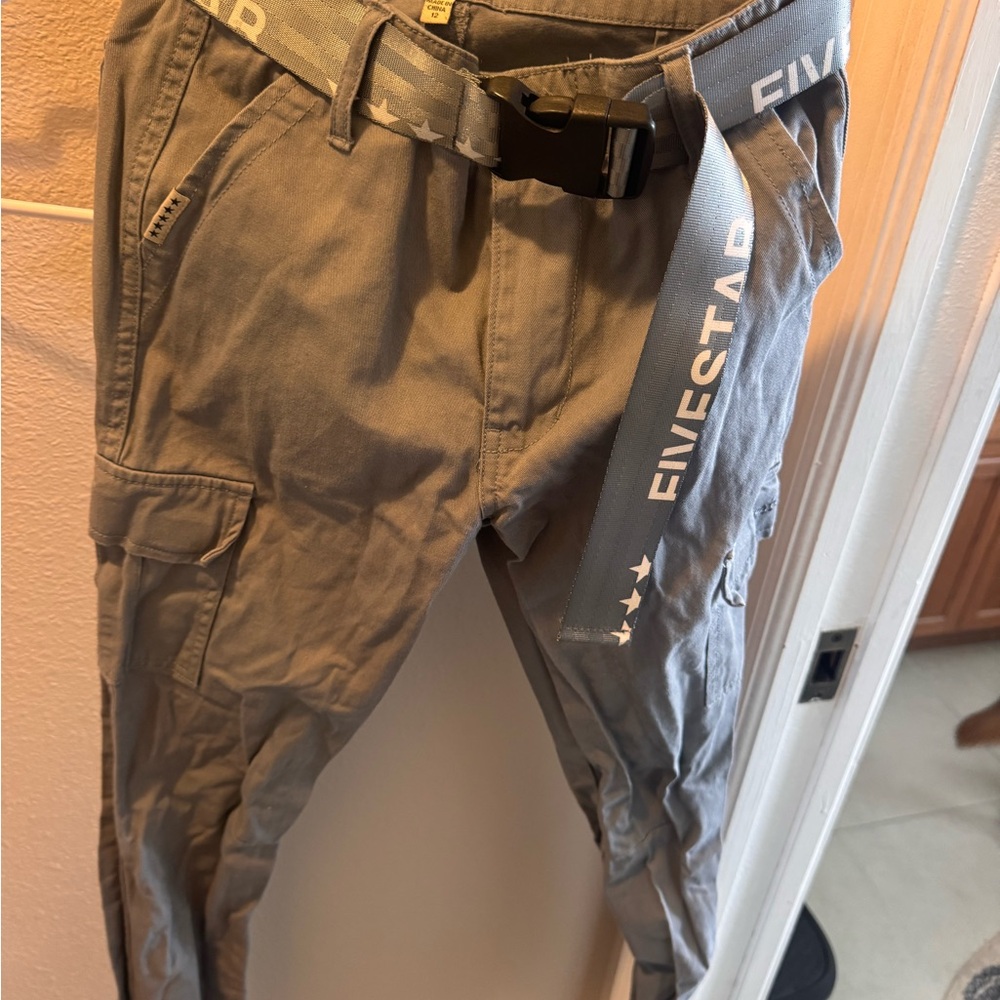Fivestar Girls Cargo Pants in Gray